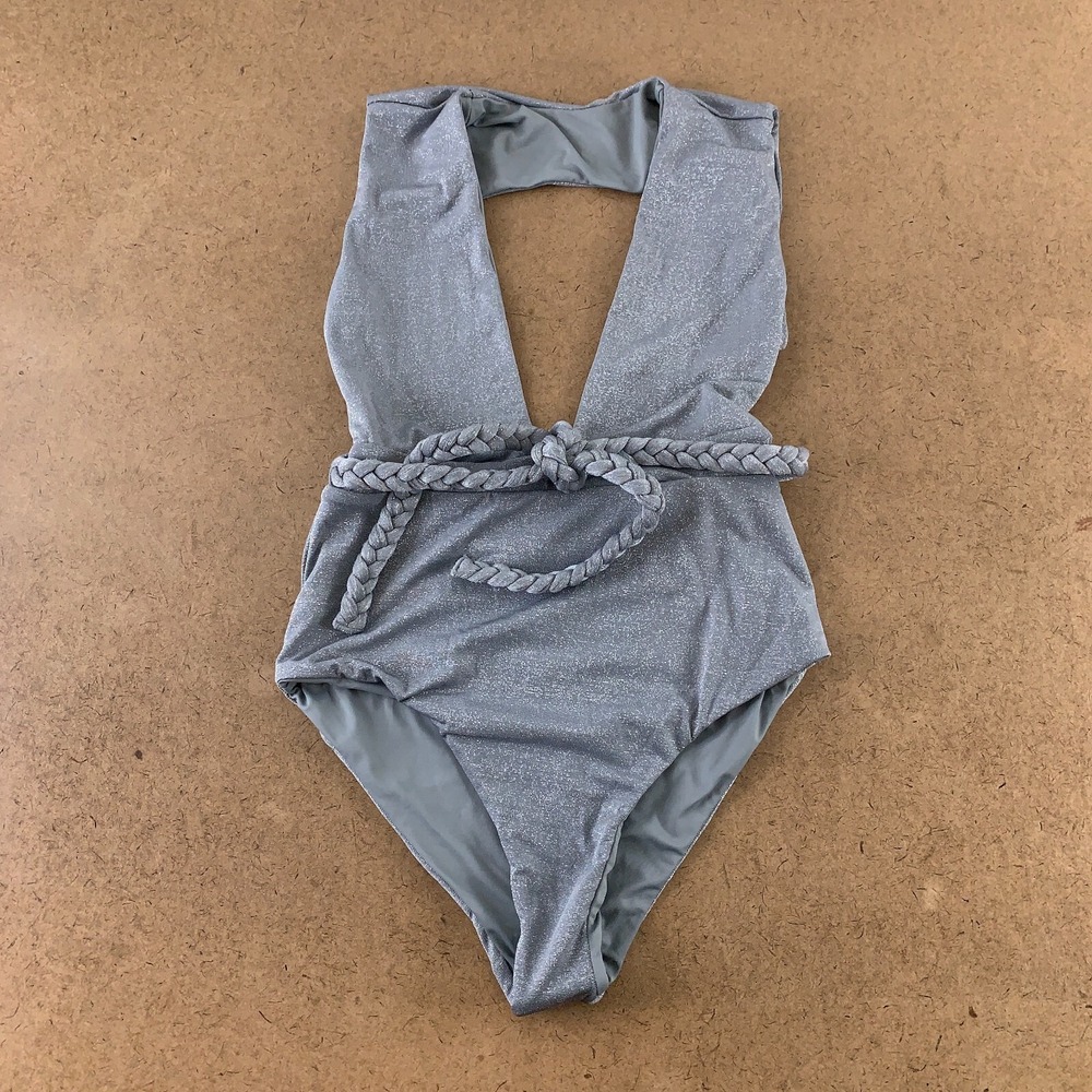 Revel Ray Women's Size X-Small Iridescent Slate Avery One Piece Swimsuit NWT